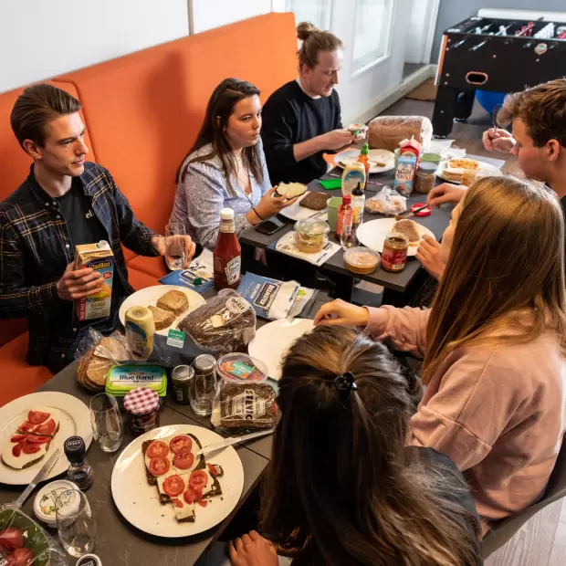 groepsfoto lunch